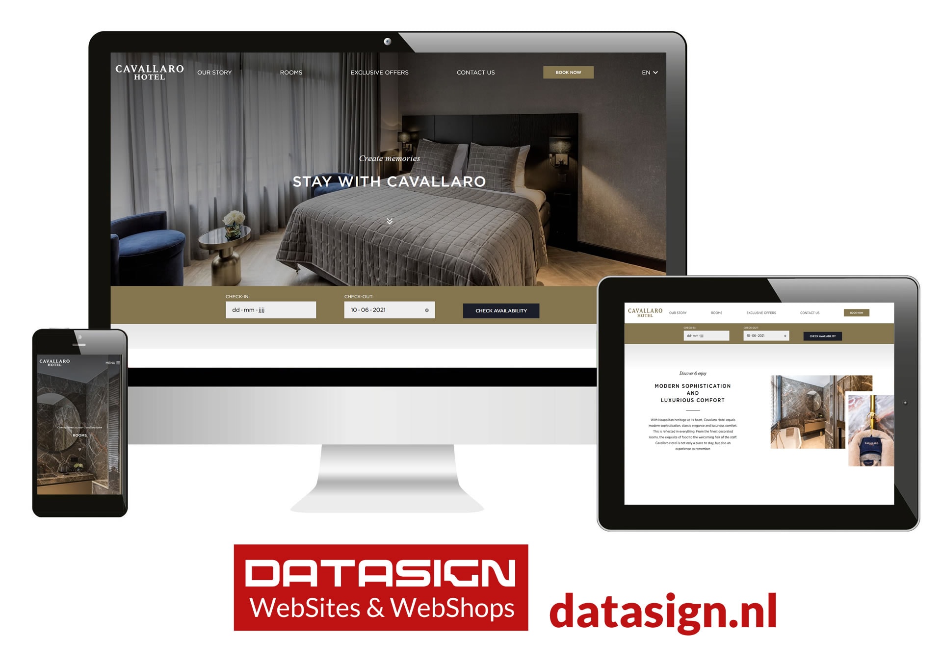 Hotel boeking website voor Cavallaro Hotel Haarlem